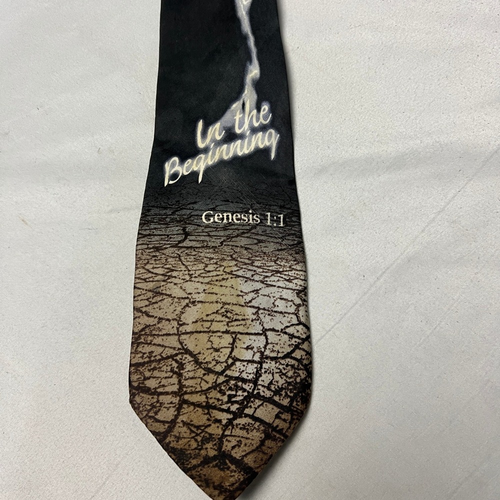 Eagles Wings Religious Tie Genesis 1:1 Bible‎ Verse Silk Necktie Paster Preacher